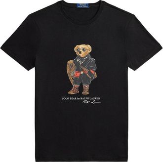 Polo Ralph Lauren Black T-Shirt In Cotton With Iconic Teddy