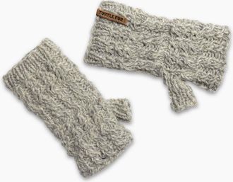 Turtle Fur Mika Wool Fingerless Mittens in Smoke Heather at Nordstrom