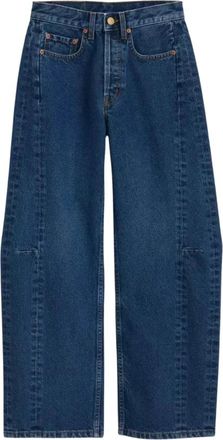 B Sides Navy Slim Lasso Jeans - Dames - Cropped Jeans - Blauw - W27 - Katoen - Jeans