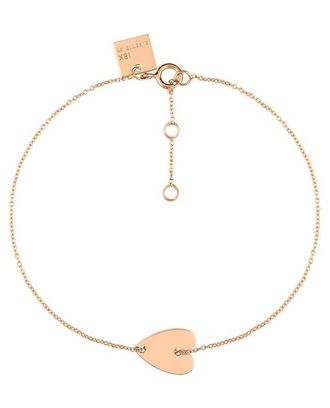 Ginette NY Armband aus Ros&eacute;gold Ang&egrave;le Mini Heart