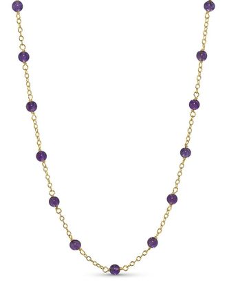 Jewelmak 14K Amethyst Necklace