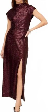 Fifteen Twenty Cora Sequin Maxi Skirt In Purple