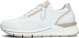 Gabor Schoenen, Dames, Wit, 43 EU, Leer, Witte Lage Sneaker 587 Comfort Collectie