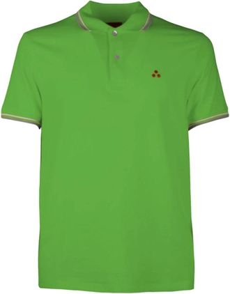 Peuterey Poloshirt met korte mouwen - Heren - Polos - Groen - L - Katoen - Tops
