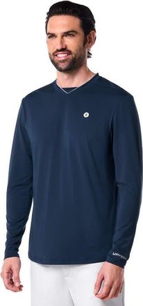 Coolibar Mens Long Sleeve Tennis T-Shirt - UPF 50+ Sun Protection - Tiebreaker in Navy at Nordstrom, Size Xx-Large