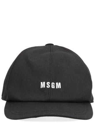 Msgm Black Logo Baseball Hat