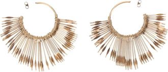 Isabel Marant Golden Fringe Hoop Earrings