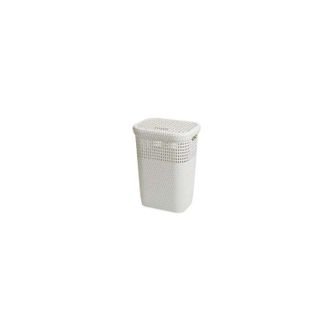 Dea Home Portabiancheria linen basket colore bianco con coperchio LT.60 ART.439- - cm.42x33x58h. - 11 pezzi Dea Home