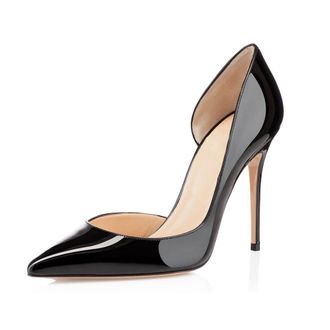 EDEFS Womens Closed Toe DOrsay Court Shoes Cut-Outs High Heel Pumps Elegant Dress Shoes Black EU37