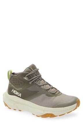 Hoka One One Transport Chukka GORE-Tex Waterproof Trail Shoe in Light Roast /Eggshell at Nordstrom, Size 11.5