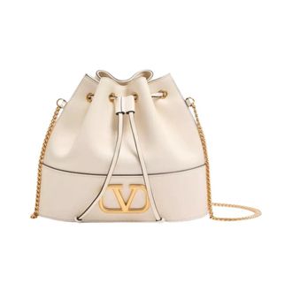 Valentino Garavani Bucket Bags, female, White, Size: ONE SIZE VLogo Signature Mini Bucket Bag