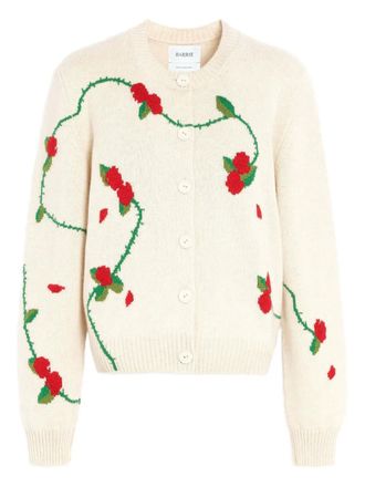 Barrie floral-intarsia cardigan - Neutrals