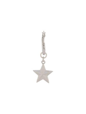 True Rocks Orecchino a cerchio Star mini - Argento