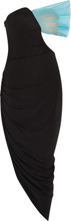 Nensi Dojaka Asymmetric Stretch-jersey Midi Dress - Black - 44 (UK12 / M)