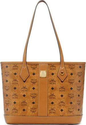 MCM New Small Liz Shopper in Visetos in Cognac at Nordstrom