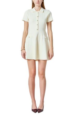 endless rose Fit & Flare Knit Minidress in Ivory at Nordstrom, Size X-Small