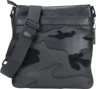 Coach Black Nylon Leather Suede Shoulder Bag (Pre-Owned)