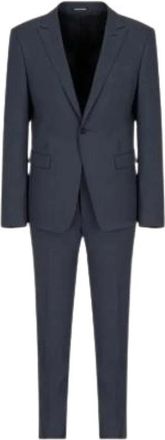 Emporio Armani Abito Monopetto Slim Fit Suit Set - Heren - Business pakken - Blauw - XL - Wol - Kostuums