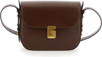 SOEUR Bruine Mini Crossbody Tas Vrouw Leer - Dames - Schoudertassen - Bruin - ONE Size - Leer - Tassen