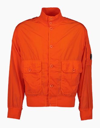 C.P. Company Mens Chrome-R Lens Bomber Jacket - Orange - Size: Regular/36