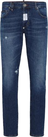 Philipp Plein Super Straight Cut Broeken - Heren - Slim Fit Jeans - Blauw - W30 - Katoen - Jeans