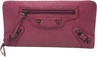 Balenciaga Pre-owned Classic Continental Zip Round Zipper Long Wallet - - Pre-owned - Donna - Rosa - ONE SIZE
