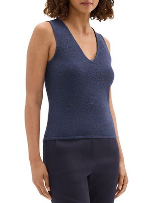 Theory V-Neck Boucle Tank Top