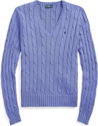 Polo Ralph Lauren Vesta V-hals Knit - Dames - V-hals truien - Blauw - XL - Truien & Vesten