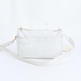 Gucci White Leather Handbag Shoulder Bag Tote Bag (Pre-Owned)