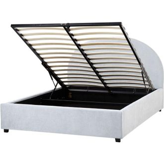 Beliani Beliani - Letto matrimoniale contenitore minimalista azzurro 140 x 200 Vaucluse
