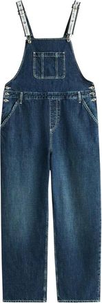 Tommy Jeans Tuinbroek - Dames - Jumpsuits - Blauw - S - Katoen - Jumpsuits & Playsuits