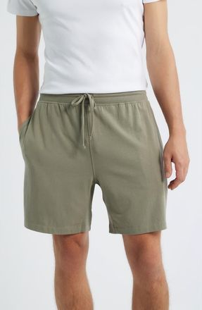 Lunya Slumberknit Lounge Shorts in Olive at Nordstrom, Size Xx-Large