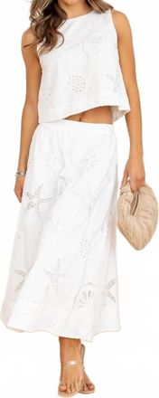 Skies Are Blue Clothing Coral Sea Skirt In White