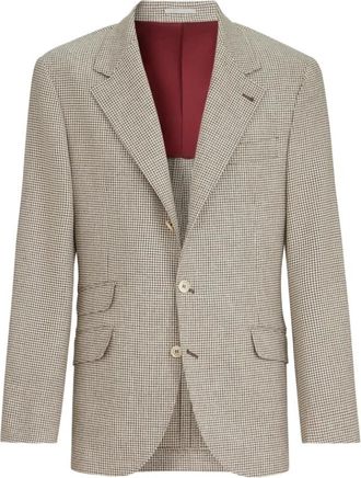 Brunello Cucinelli Cavallo Blazer - Heren - Blazers - Beige - S - Wol - Jassen