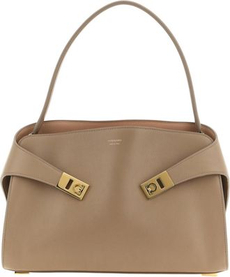 Ferragamo Taupe Hug Medium Shoulder Bag