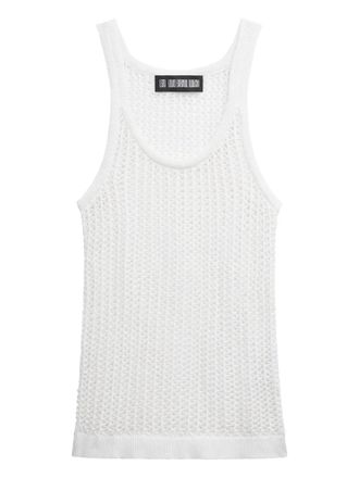 LGN Louis Gabriel Nouchi mesh tank top - men - Linen/Flax/Organic Cotton - L - White
