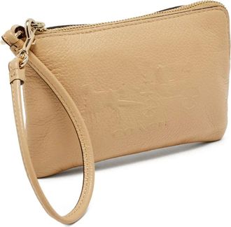 Coach Buidel met logo-reli&euml;f - Beige