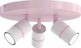 OEM L&aacute;mpara De Techo, Focos Orientables, Gu10, Rosa Polvo