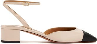 Aquazzura two-tone leather pumps - women - Leather/Leather/Leather - 37.5 - Neutrals