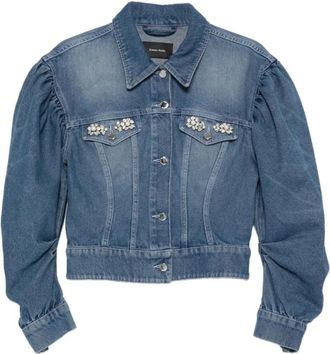 Simone Rocha Denim Shirt - Dames - Spijkeroverhemden - Blauw - 2XS - Denim - Overhemden