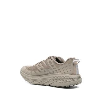 Hoka One One Cushioned Trail-Running Sneakers - Beige