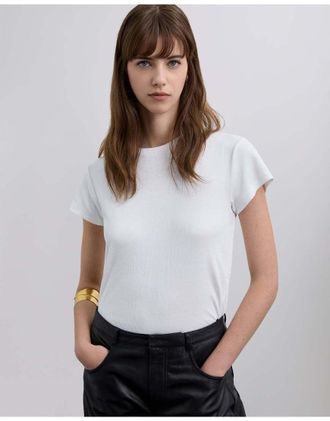 Scalpers T-shirt bianca con decorazione sul retro-Bianco