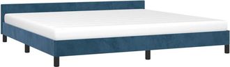 vidaXL Estructura cama sin colchón terciopelo azul oscuro 200x200 cm Vidaxl
