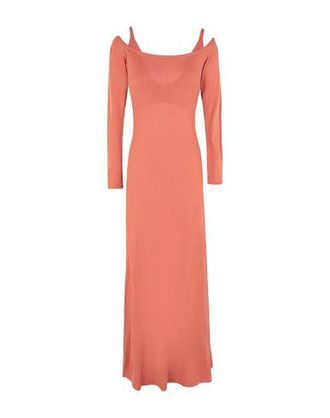 8 by YOOX COTTON KNIT LAYERED LONG DRESS