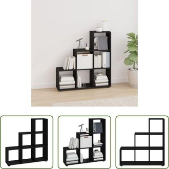 vidaXL Scaffale a scala - Libreria a Scala Nera 107 cm in Legno Multistrato