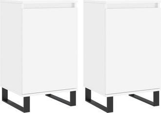 vidaXL Sideboards 2 pcs White 40x35x70 cm Engineered Wood Vidaxl