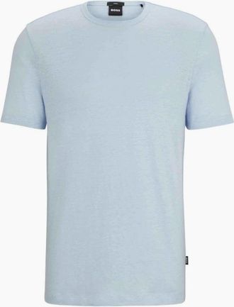 HUGO BOSS Mens BOSS Black H Thompson 235 T-Shirt 450 Light Pastel Blue - Size: 40