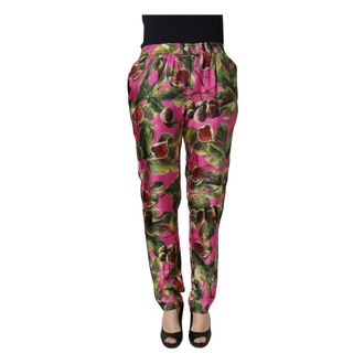 Dolce & Gabbana Slim-fit Trousers, female, Multicolor, Size: M Tapered Trousers