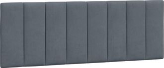 vidaXL Cabecero De Cama Acolchado Terciopelo Gris Oscuro 120 Cm Vidaxl