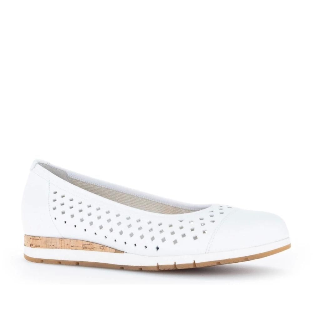 Ballerines Femme Gabor Confort - Modèle Classique Avec Semelle Intérieure Cuir Et Talon 2,5 Cm - Largeur Supplémentaire G/H